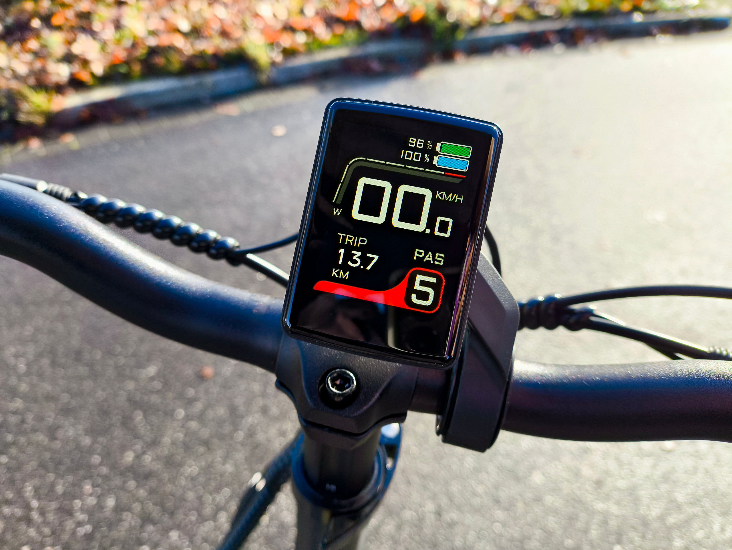 Auf dem LED-Farbdisplay können alle wichtigen Infos abgelesen werden | Quelle: ebiketester24.de