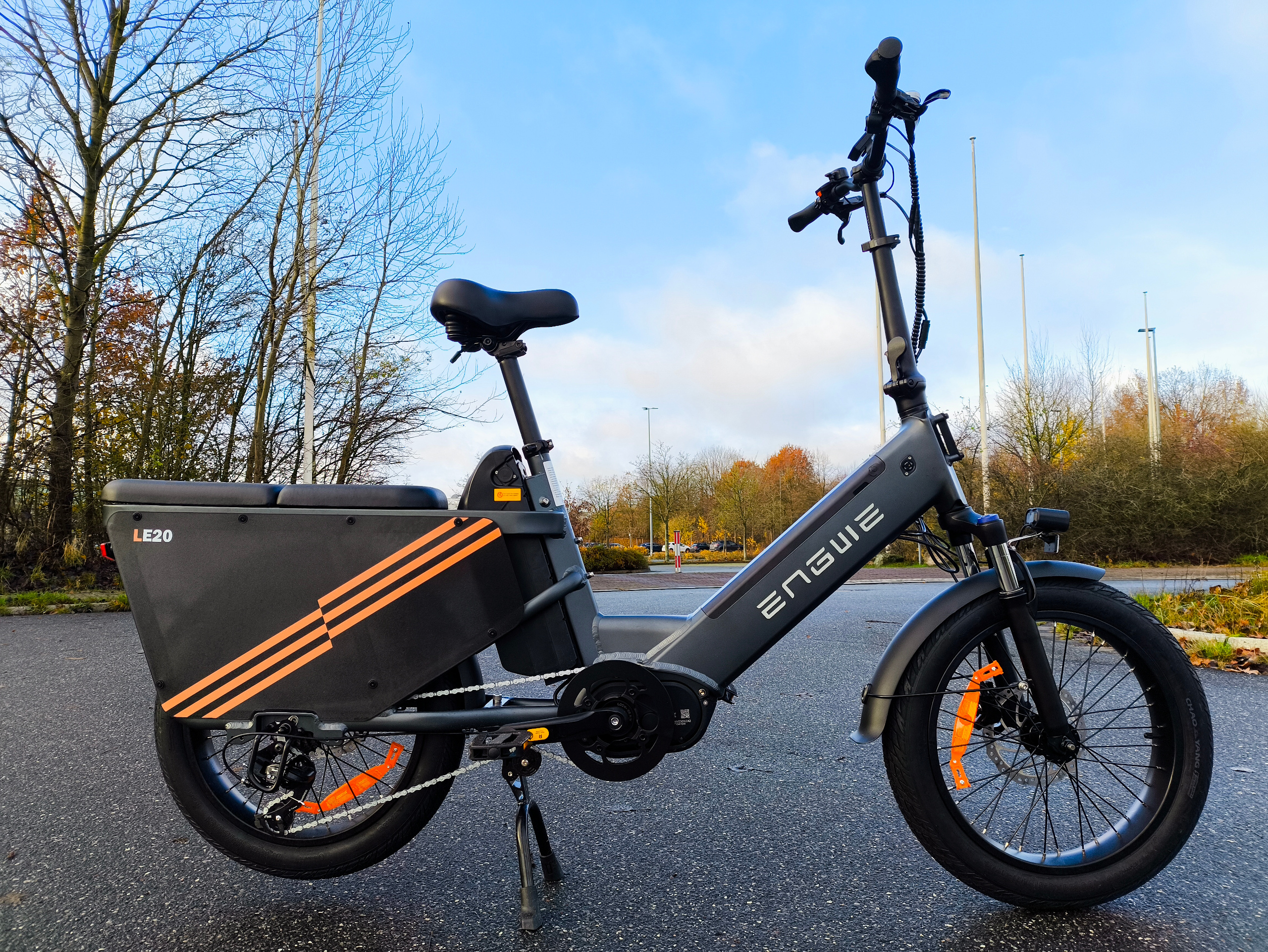 So sieht das Lasten E-Bike von ENGWE nach dem Aufbau aus | Quelle: ebiketester24.de